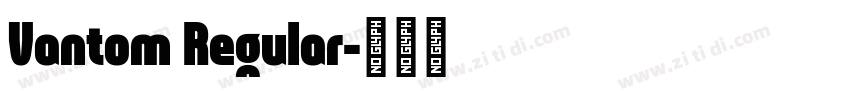 Vantom Regular字体转换